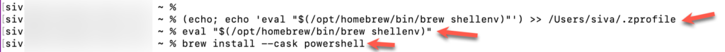 Homebrew PowerShell installation