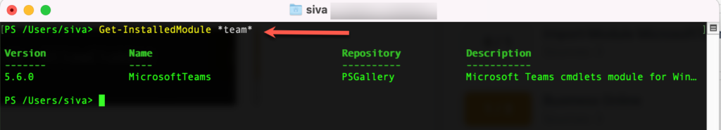 Get-InstalledModule *team*